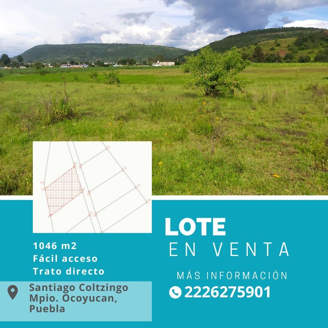 Venta Lote Santiago Coltzingo - Ocoyucan