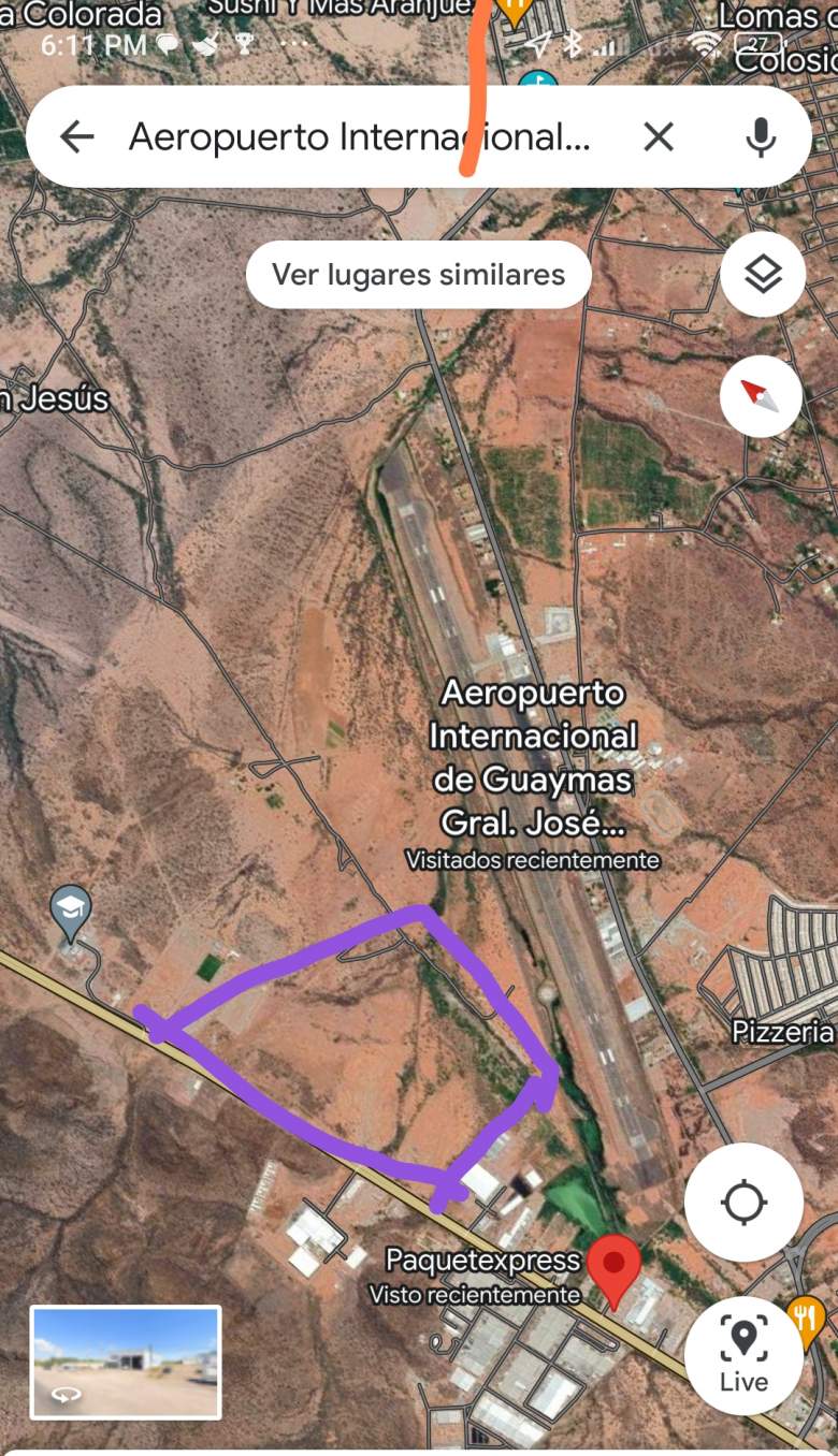 Venta Terreno / Lote Aeropuerto Internacional de Guaymas - Guaymas