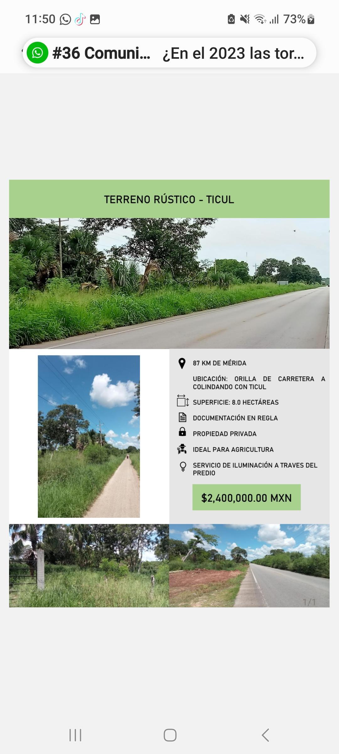 Venta Terreno / Lote Ticul - Yucatán