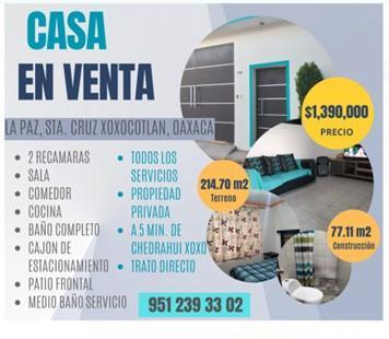 Venta Terreno / Lote La Paz - Santa Cruz Xoxocotlán