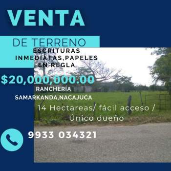 Venta Terreno / Lote Samarkanda - Nacajuca