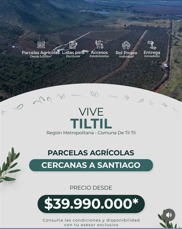 Venta Parcela Santiago - Región Metropolitana