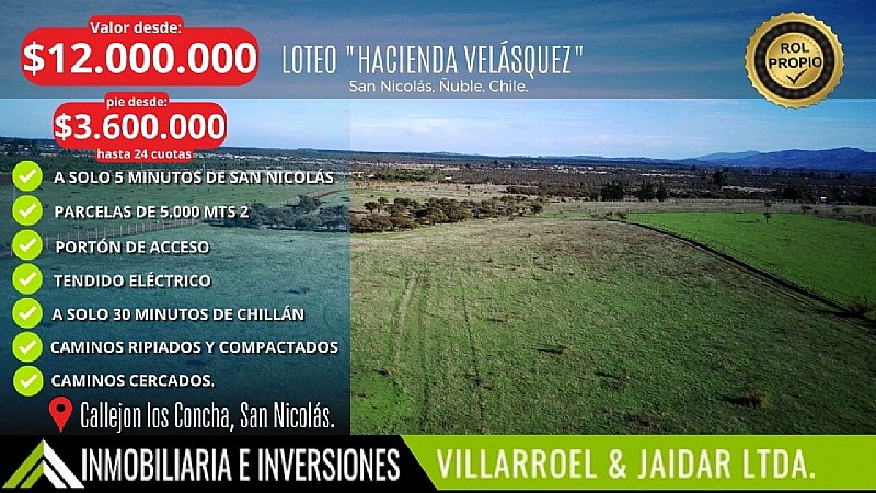 Venta Parcela San Nicolás - Ñuble